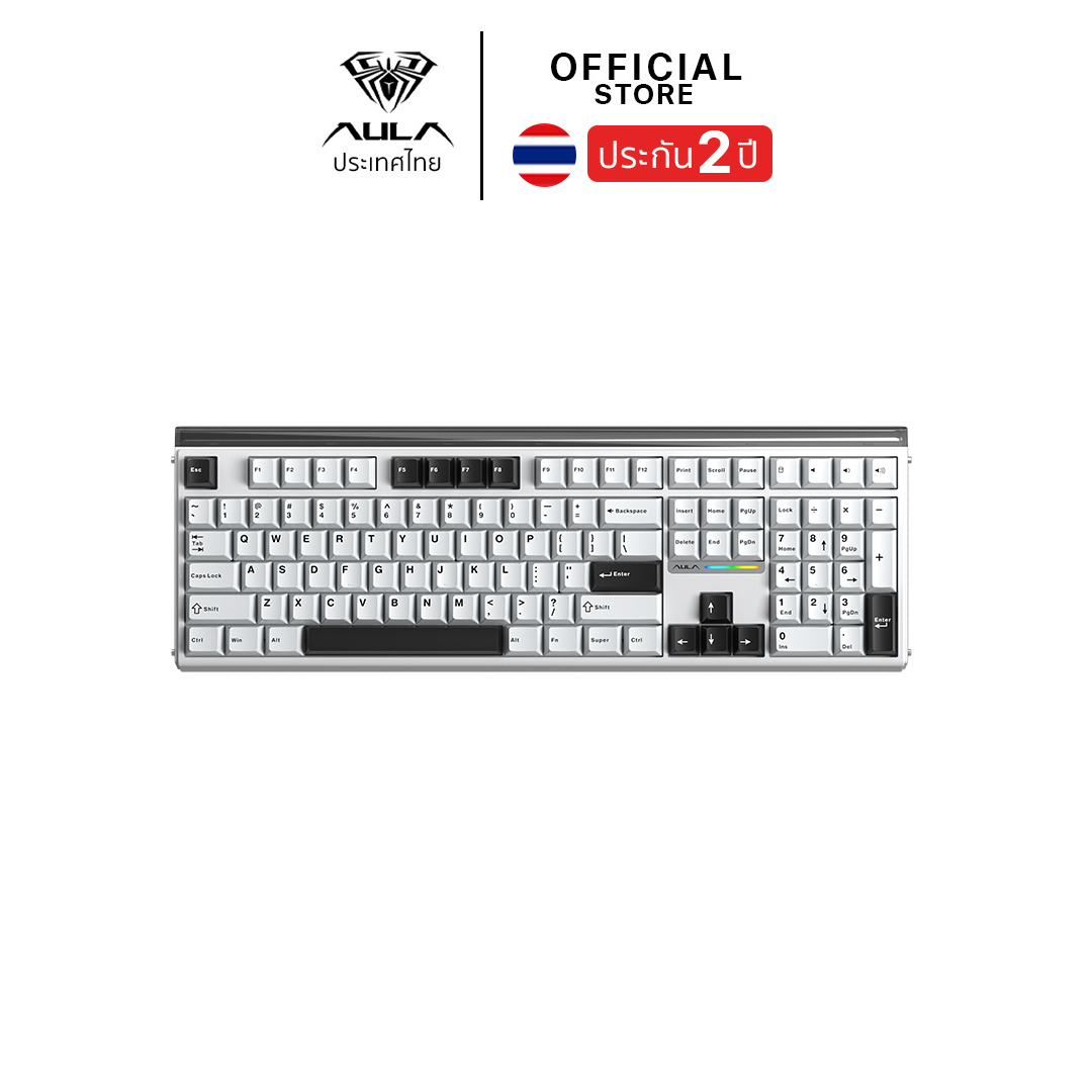 AULA H108 (White/Black) LIGTH SILENCE SWITCH